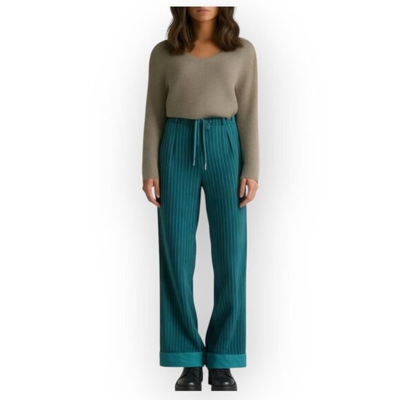 Electric Blue **Silky Pants** Anthropologie **Size 0** Y2K **Viscose** - Picture 11 of 11